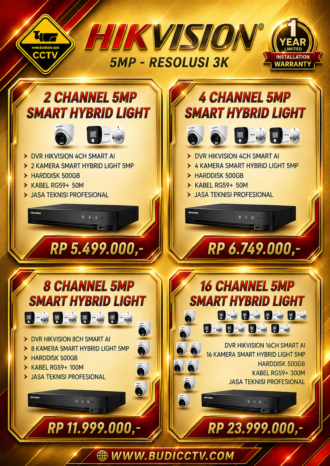 Brosur Harga 3 - Budi CCTV