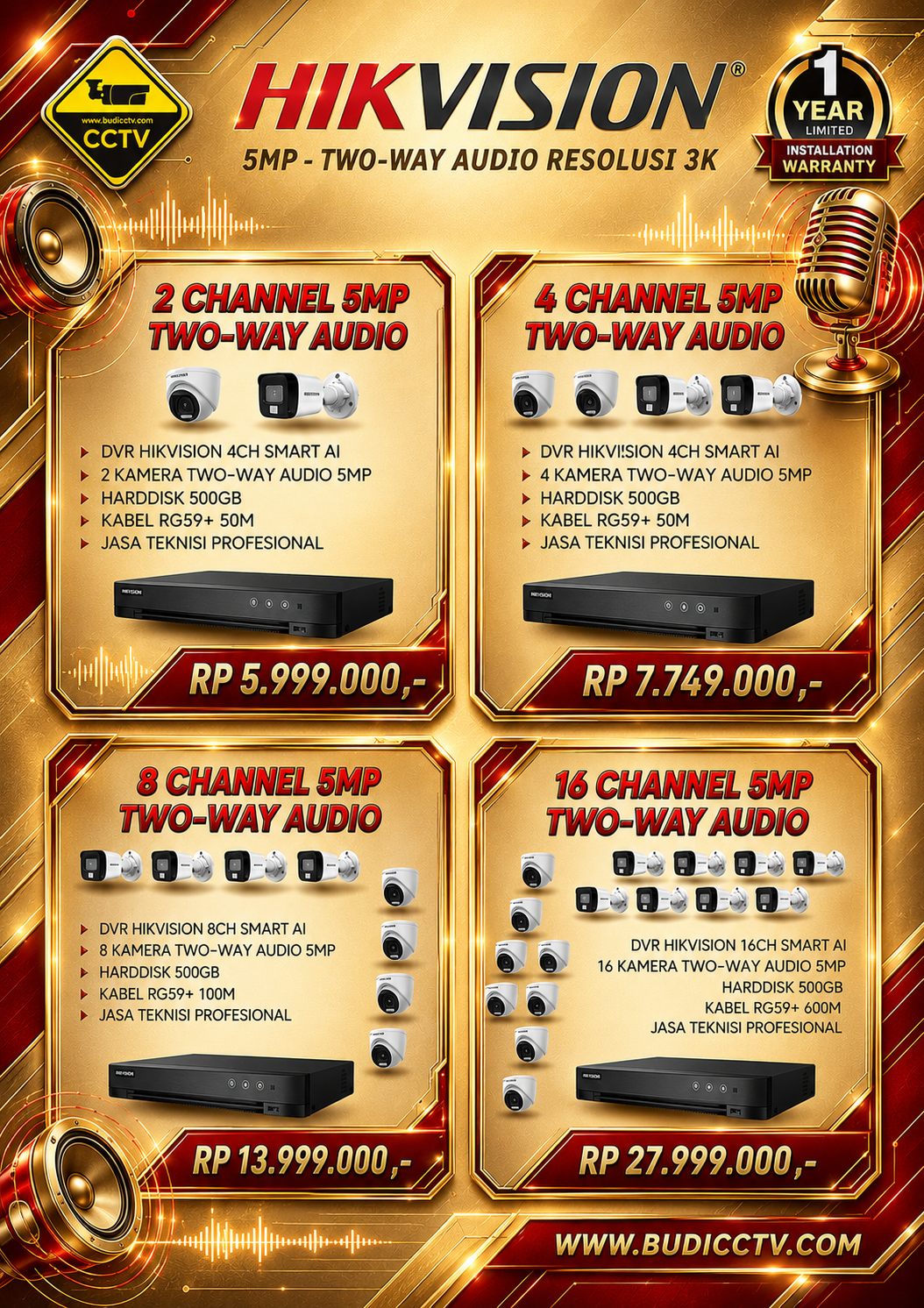 Brosur Harga 4 - Budi CCTV