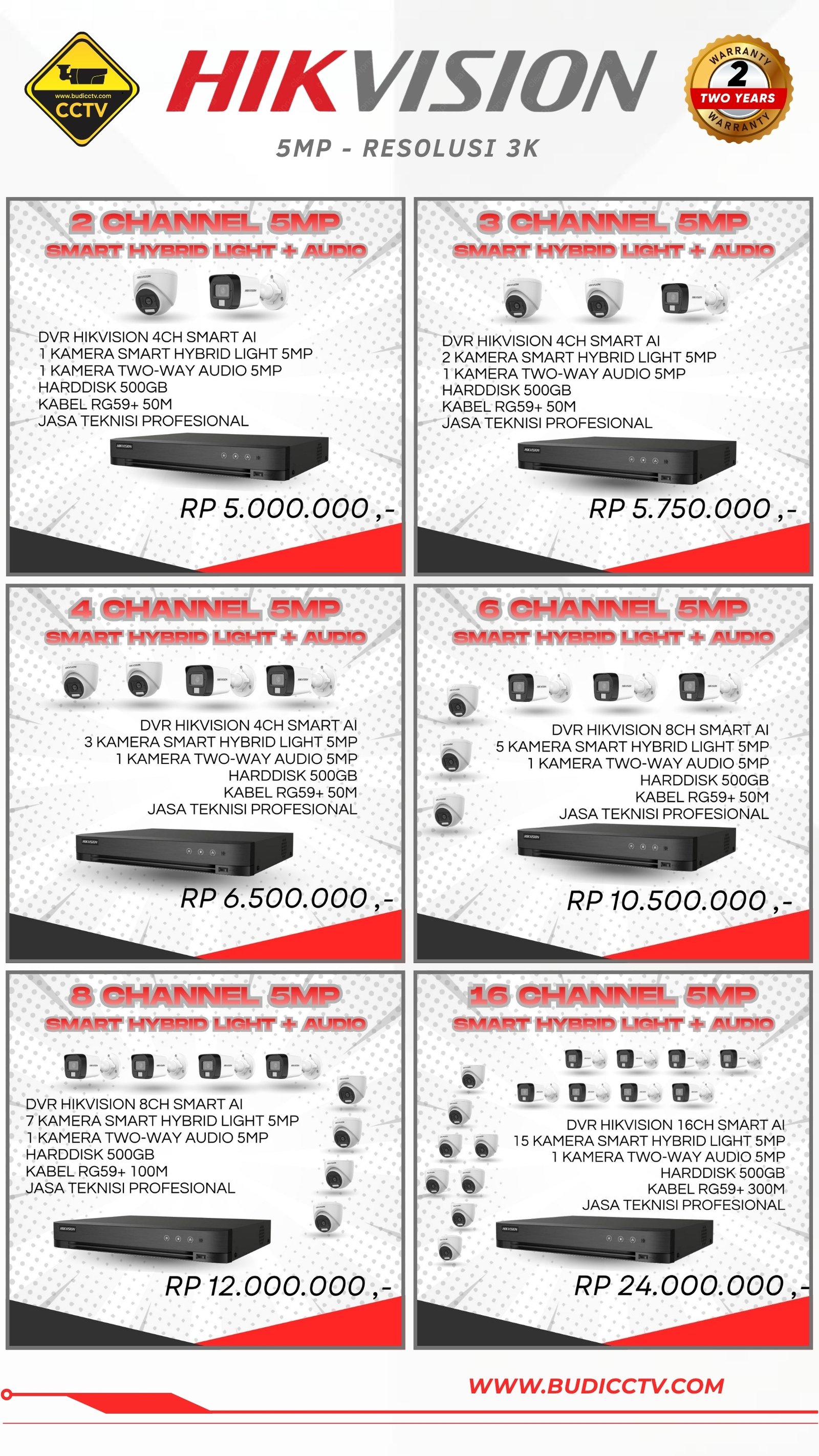 Brosur Harga 2 - Budi CCTV