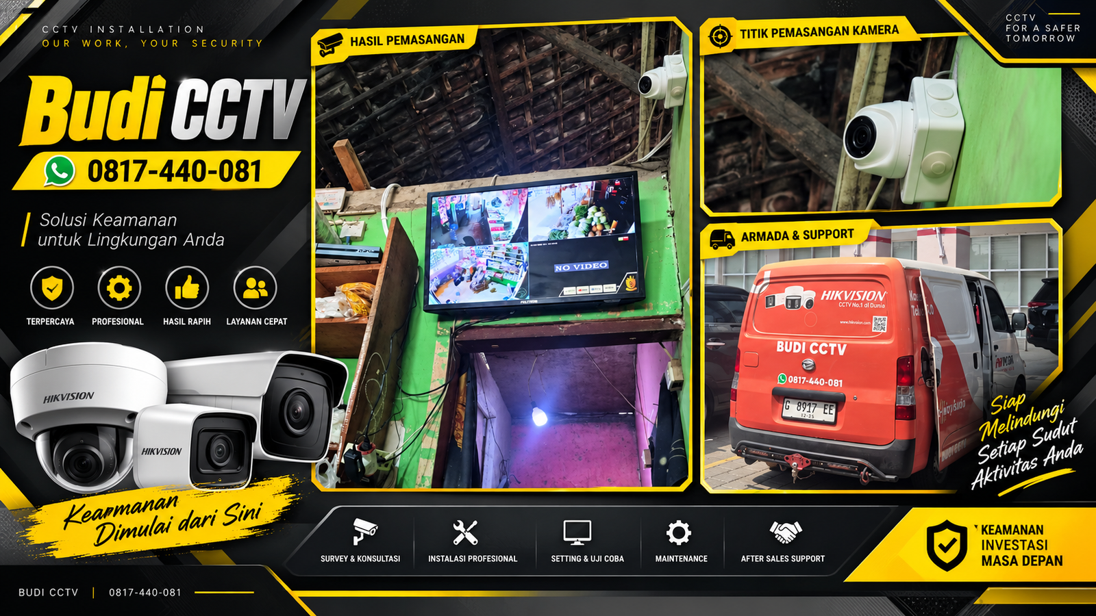 Instalasi CCTV HiLook IP Camera di Toko Batang, Edukasi Penggunaan Sistem bagi Pemilik Usaha
