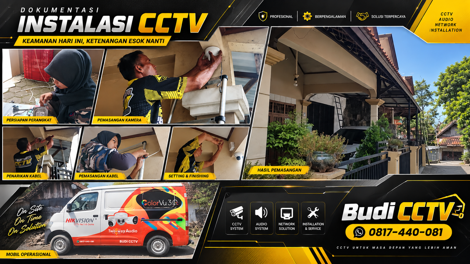 Instalasi CCTV HiLook IP Camera Sesuai Budget di Rumah Batang