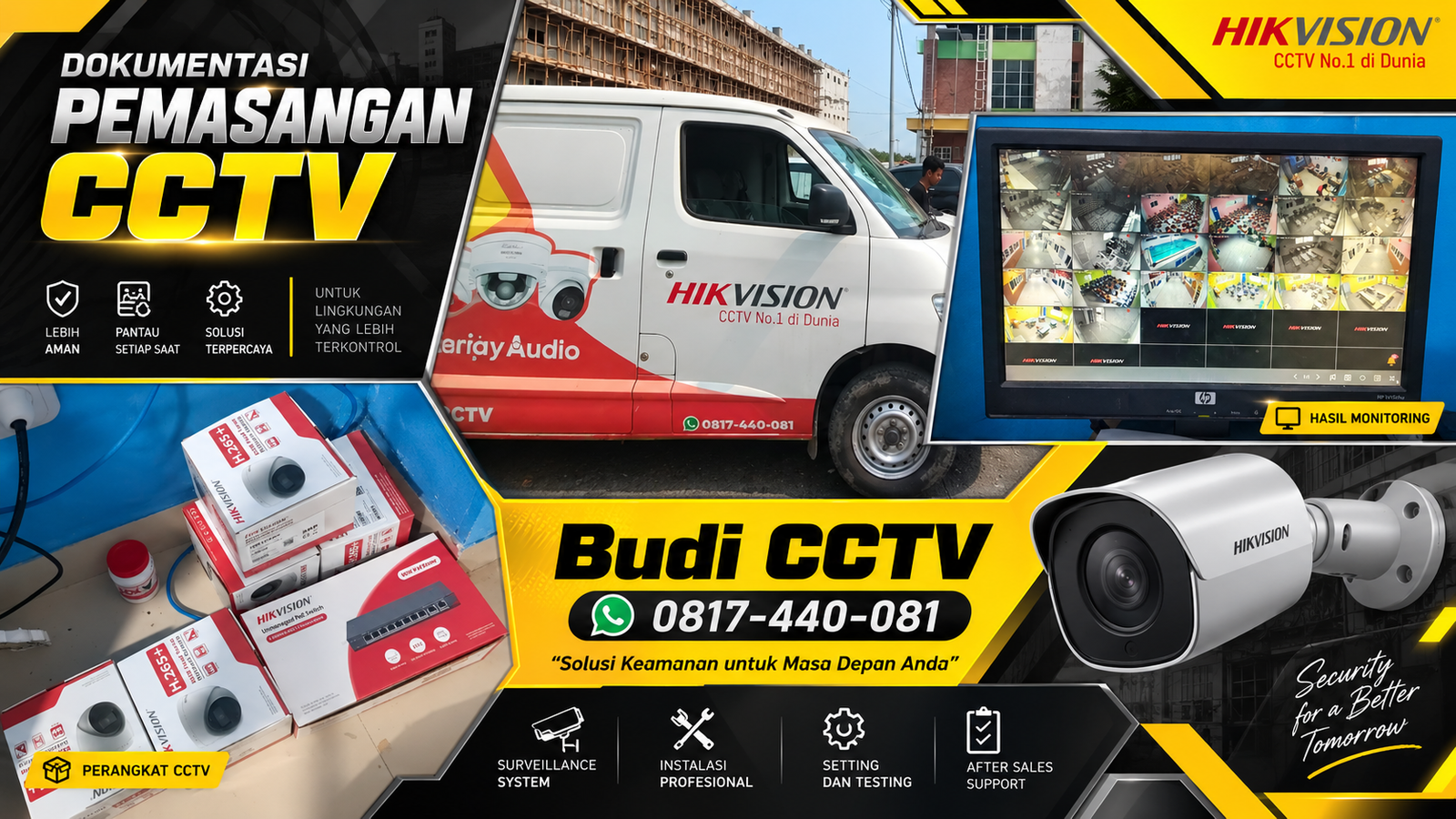 Instalasi IP Camera Hikvision di Sekolah Dasar Batang, Solusi Sesuai Budget