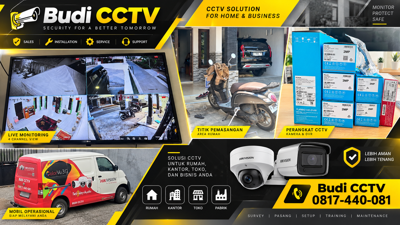 Pemasangan CCTV HiLook di Batang, Penyimpanan Rekaman yang Optimal