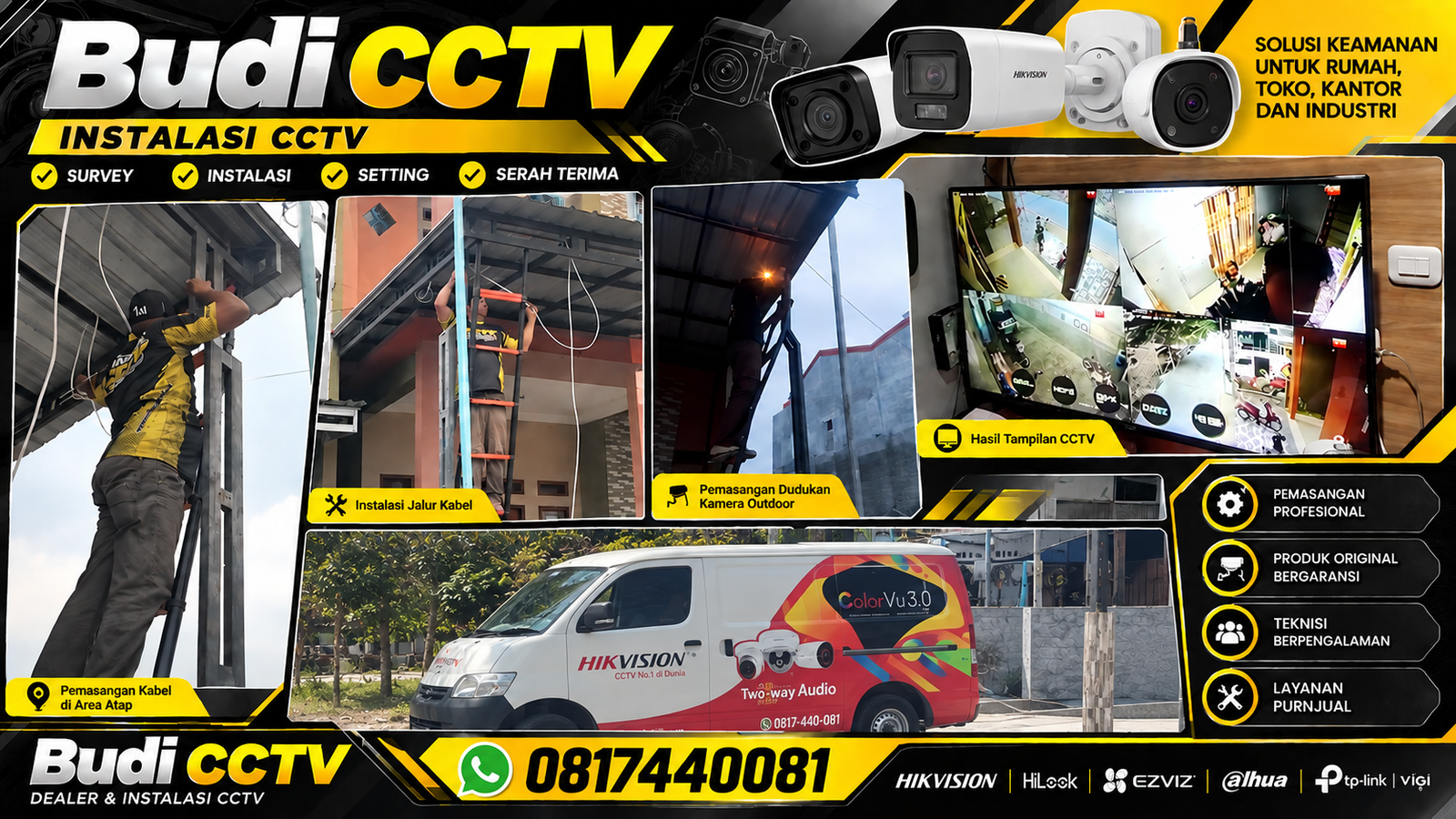Pemasangan CCTV Hikvision Batang untuk Rumah Tinggal, Keamanan Merek Terpercaya