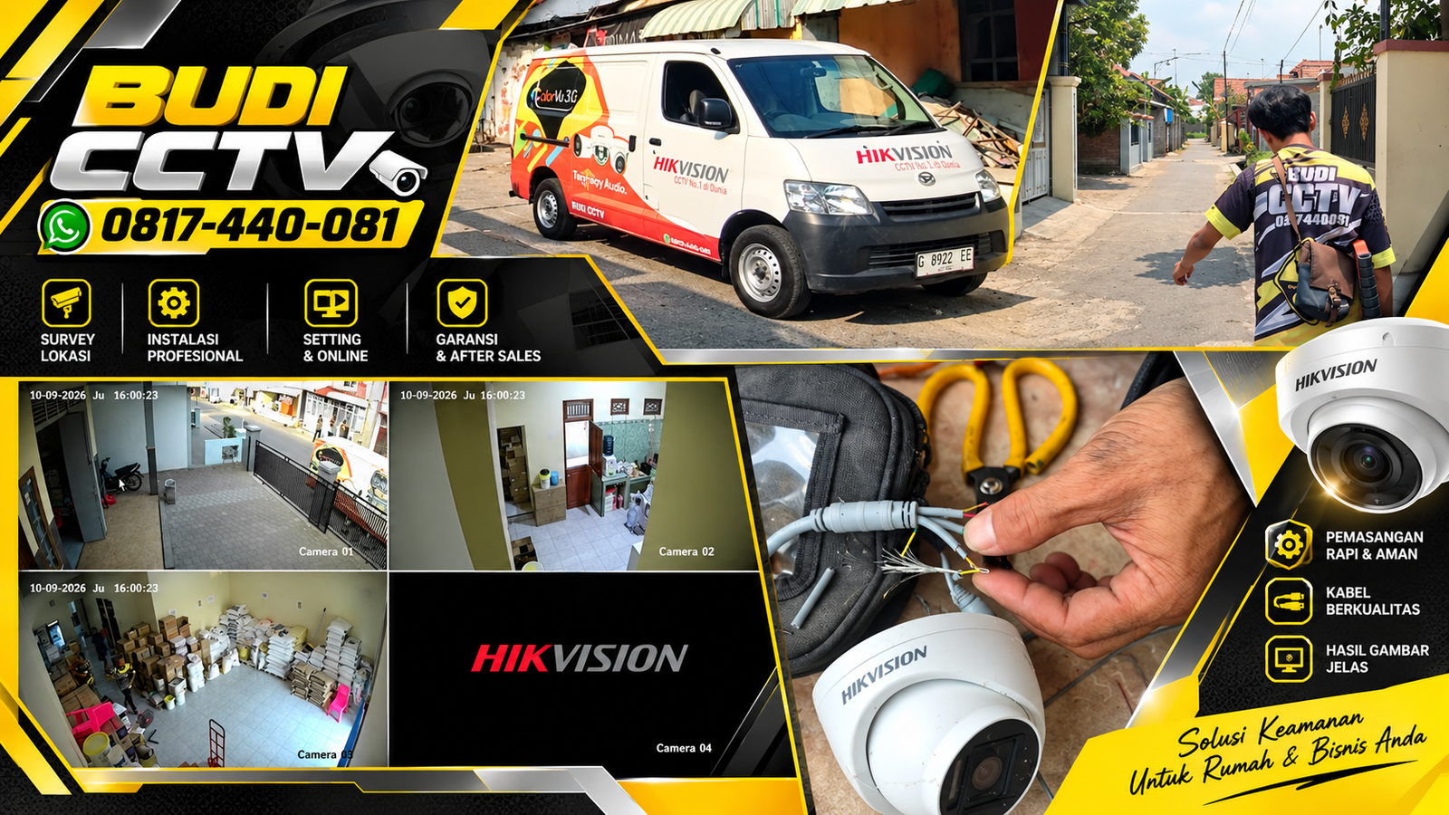 Instalasi CCTV Hikvision Batang dengan Sistem Pemantauan Modern untuk Gudang