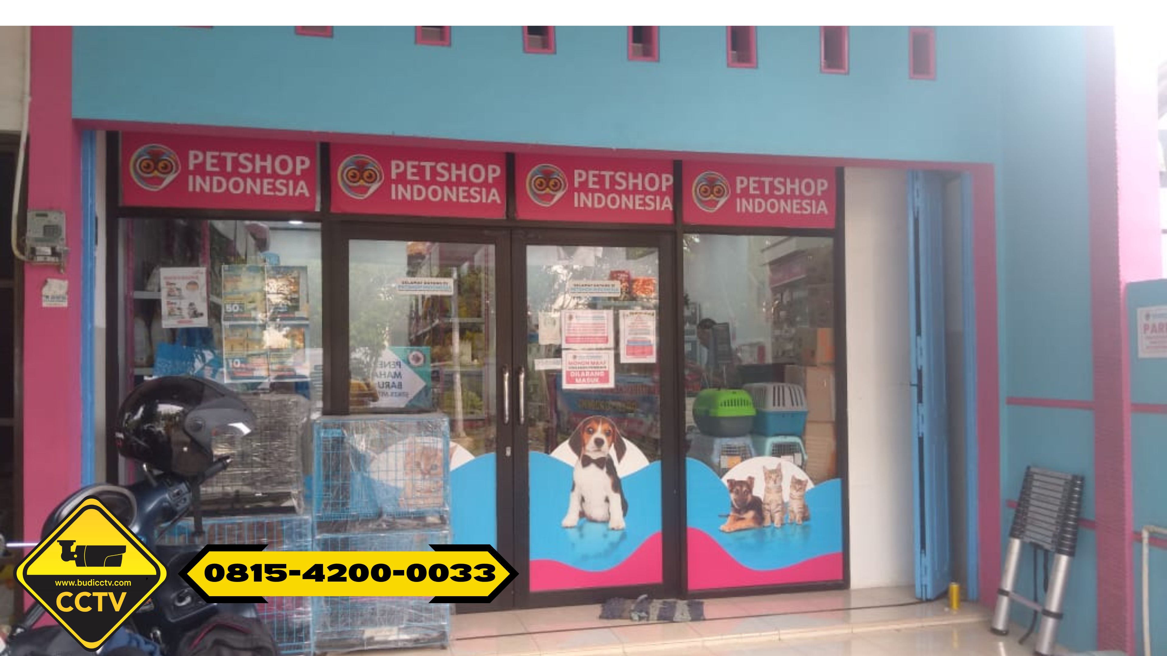 Pemasangan CCTV Hikvision 4 Channel 2MP ColorVu Audio + Two Way Audio di Petshop Wilayah Batang