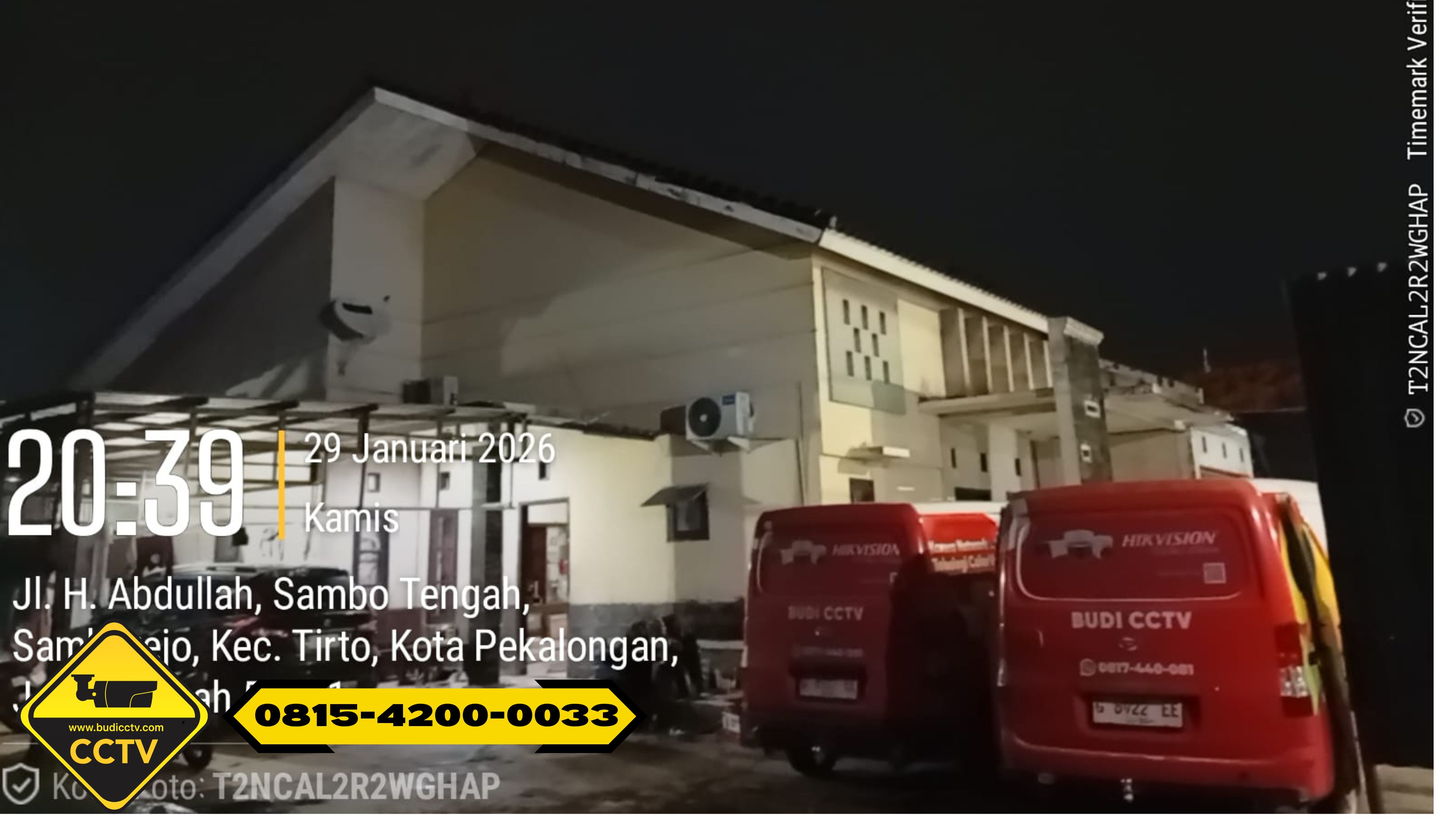 Pemasangan CCTV Hikvision 16 Channel Smart Hybrid Light 2MP di Rumah Usaha Area Samberejo