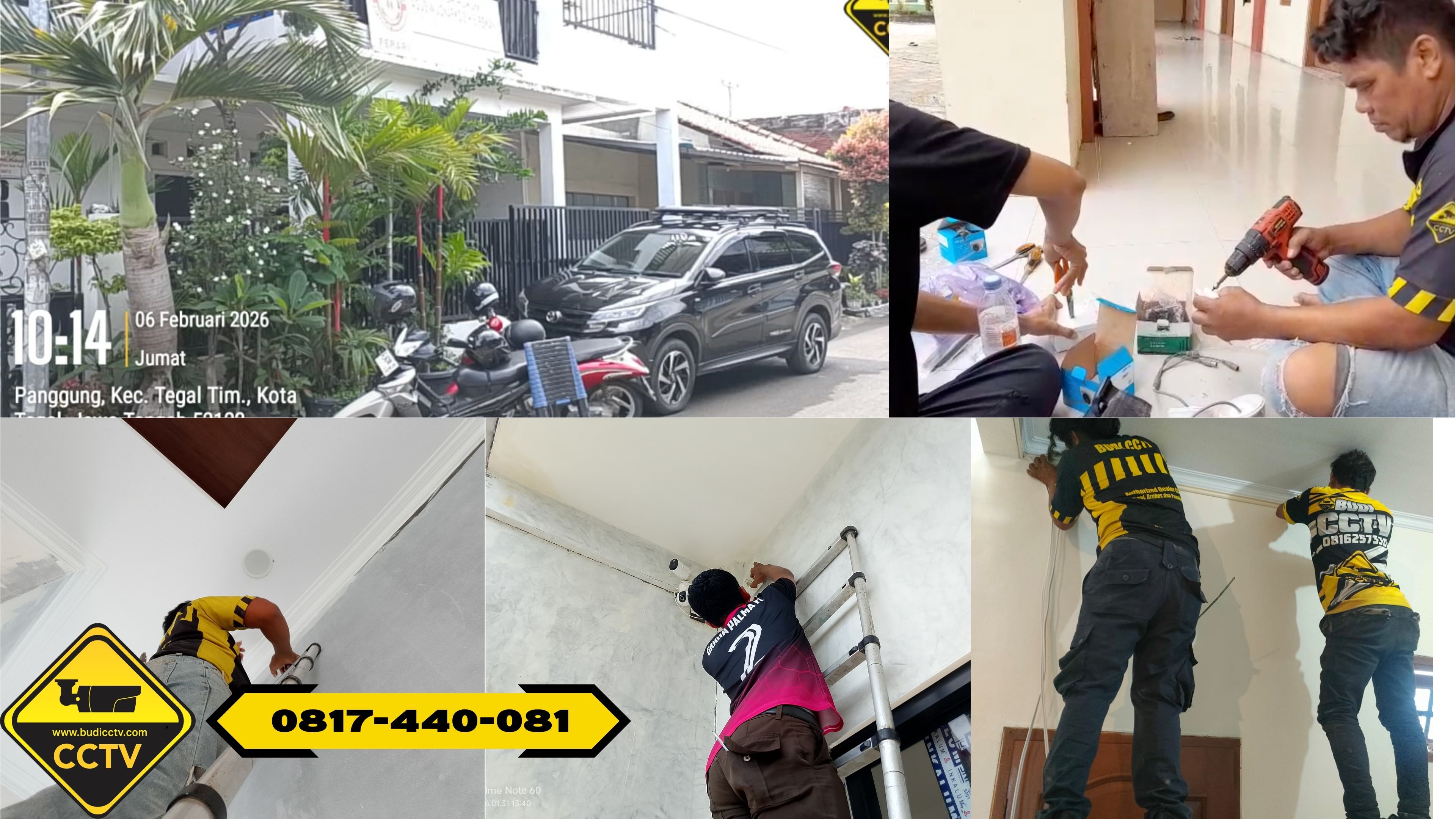 Pasang CCTV Hikvision 8 Channel Smart Hybrid Light 2MP di Rumah Kota Batang