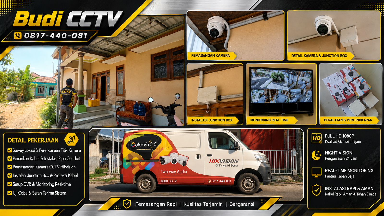 Instalasi CCTV Hikvision Two Way Audio di Batang, Investasi Jangka Panjang